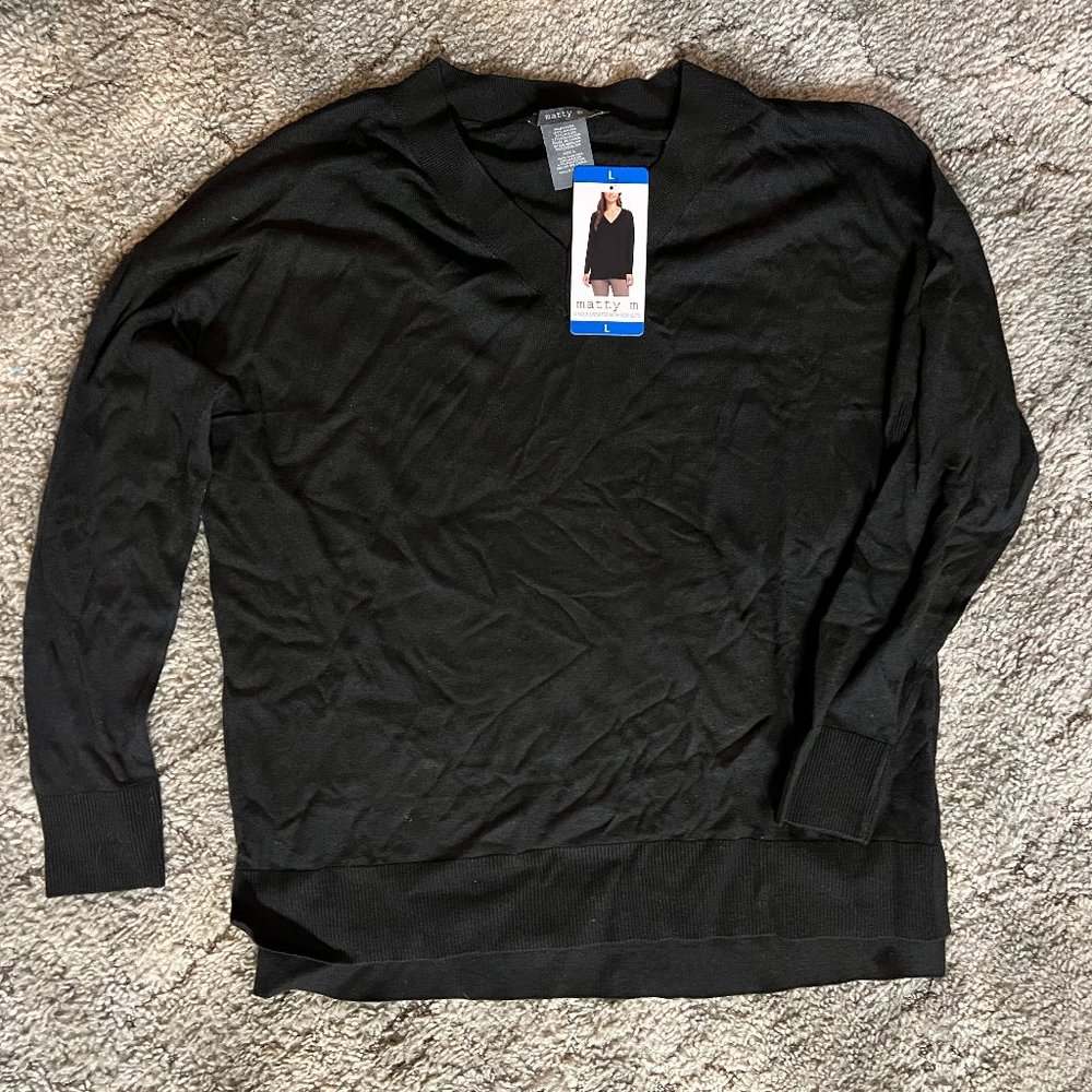 NWT Matty M Ladies' V-Neck Sweater